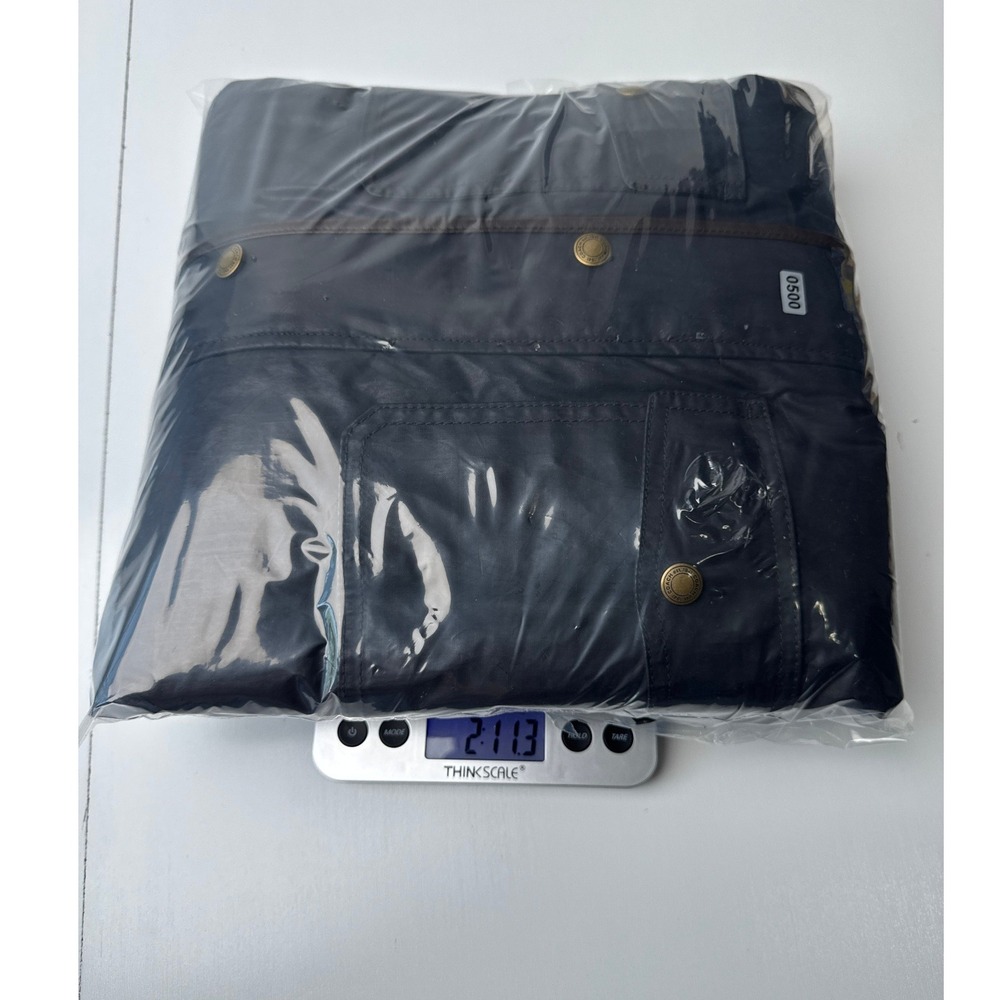 Coach Mens Wyatt Jacket Field Cargo Navy Blue Coated Cotton Quilted Large L - Picture 16 of 16